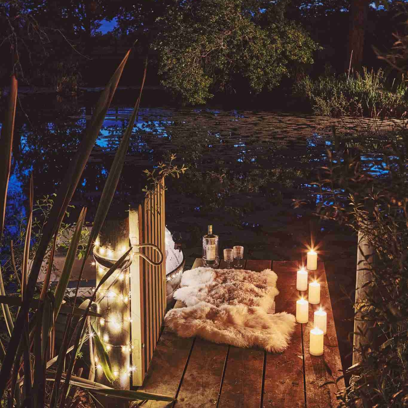 LED Outdoor Pillar Candles - Set of 2 - sparkle.lighting