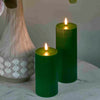 LED Ribbed Pillar Candles - Set of 2 - sparkle.lighting