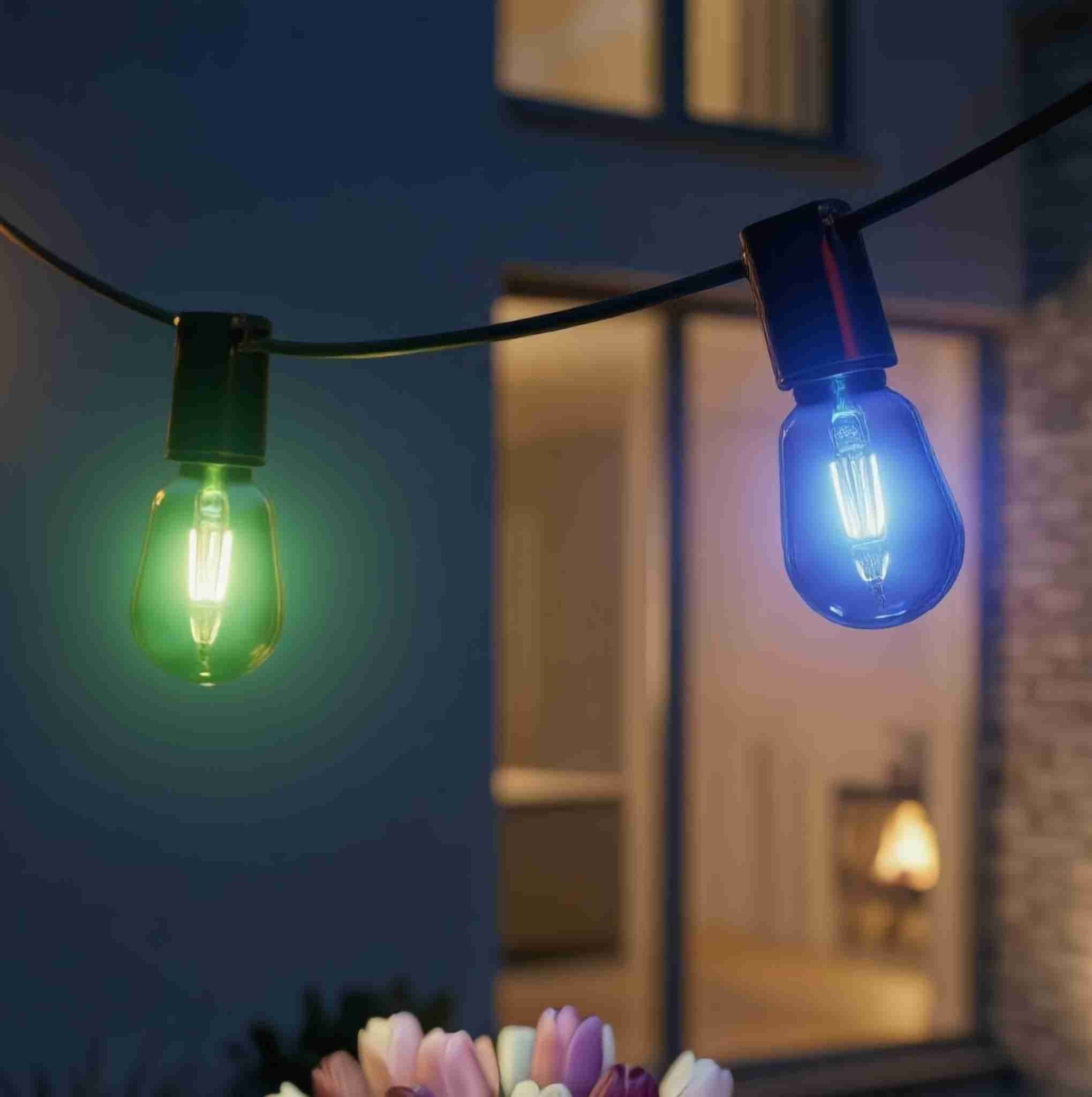 Multi Coloured Festoon lights - sparkle.lighting