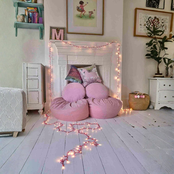 Pink Pin Fairy Lights - sparkle.lighting