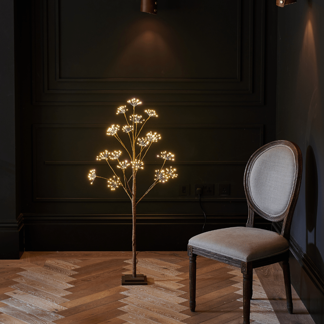 Rustic Brown Light Up Tree with Starburst LEDs - sparkle.lighting