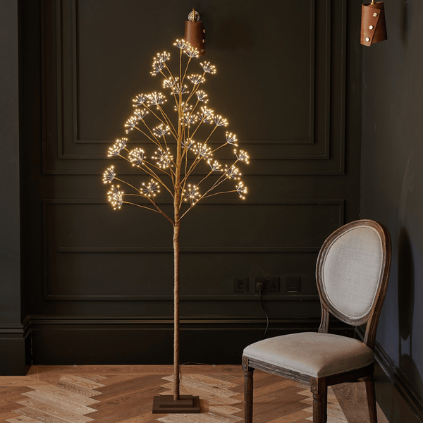 Rustic Brown Light Up Tree with Starburst LEDs - sparkle.lighting