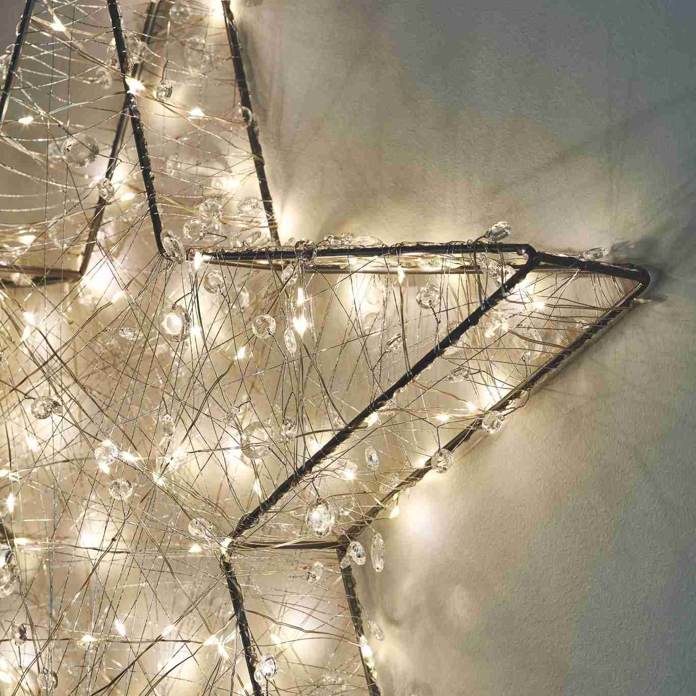 Silver Light Up Twinkling Star Lights - sparkle.lighting