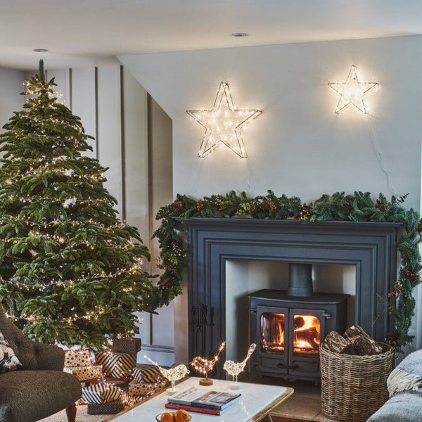 Silver Light Up Twinkling Star Lights - sparkle.lighting