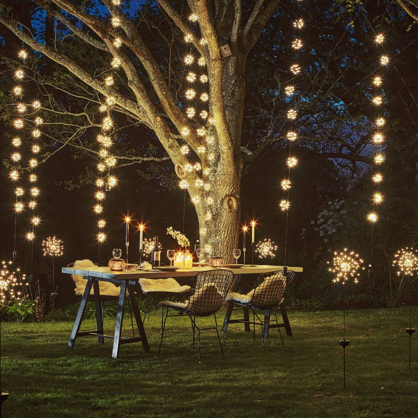Starburst Black Outdoor Fairy Lights - sparkle.lighting