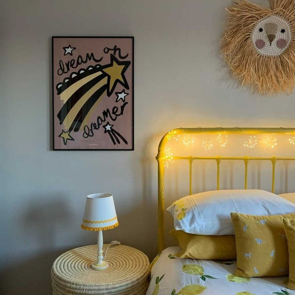 starburst fairy lights in childs bedroom