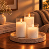 Trio of Glass Candles - sparkle.lighting
