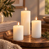 Trio of LED Pillar Candles - sparkle.lighting