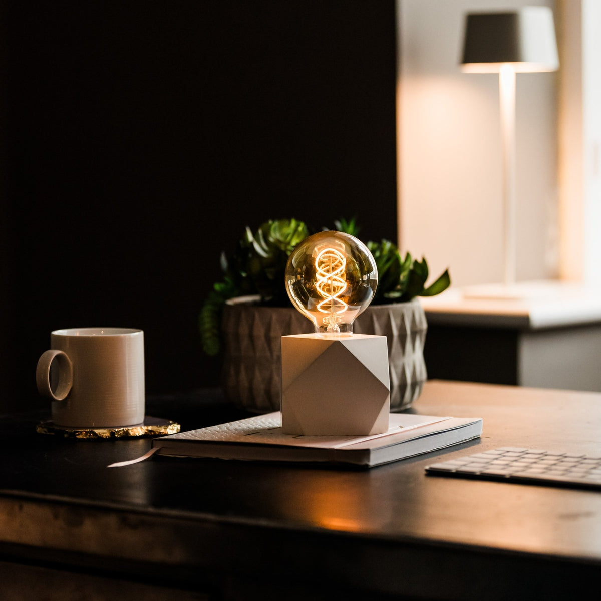 Wooden Cordless Table Lamp | Battery Operated or USB Rechargeable