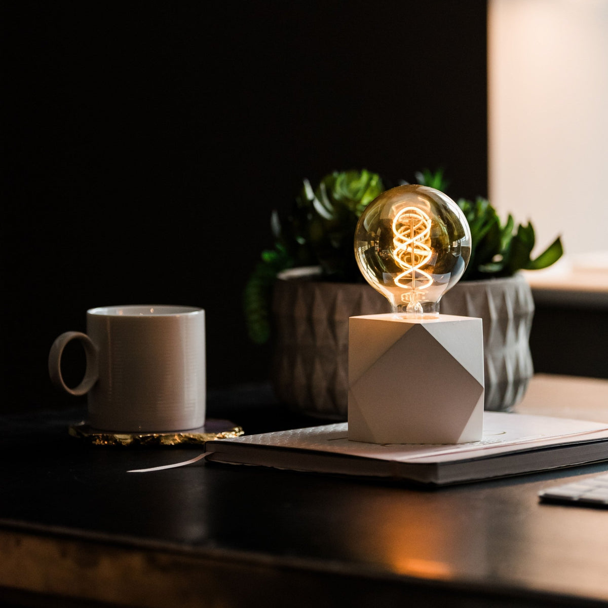 Wooden Cordless Table Lamp | Battery Operated or USB Rechargeable