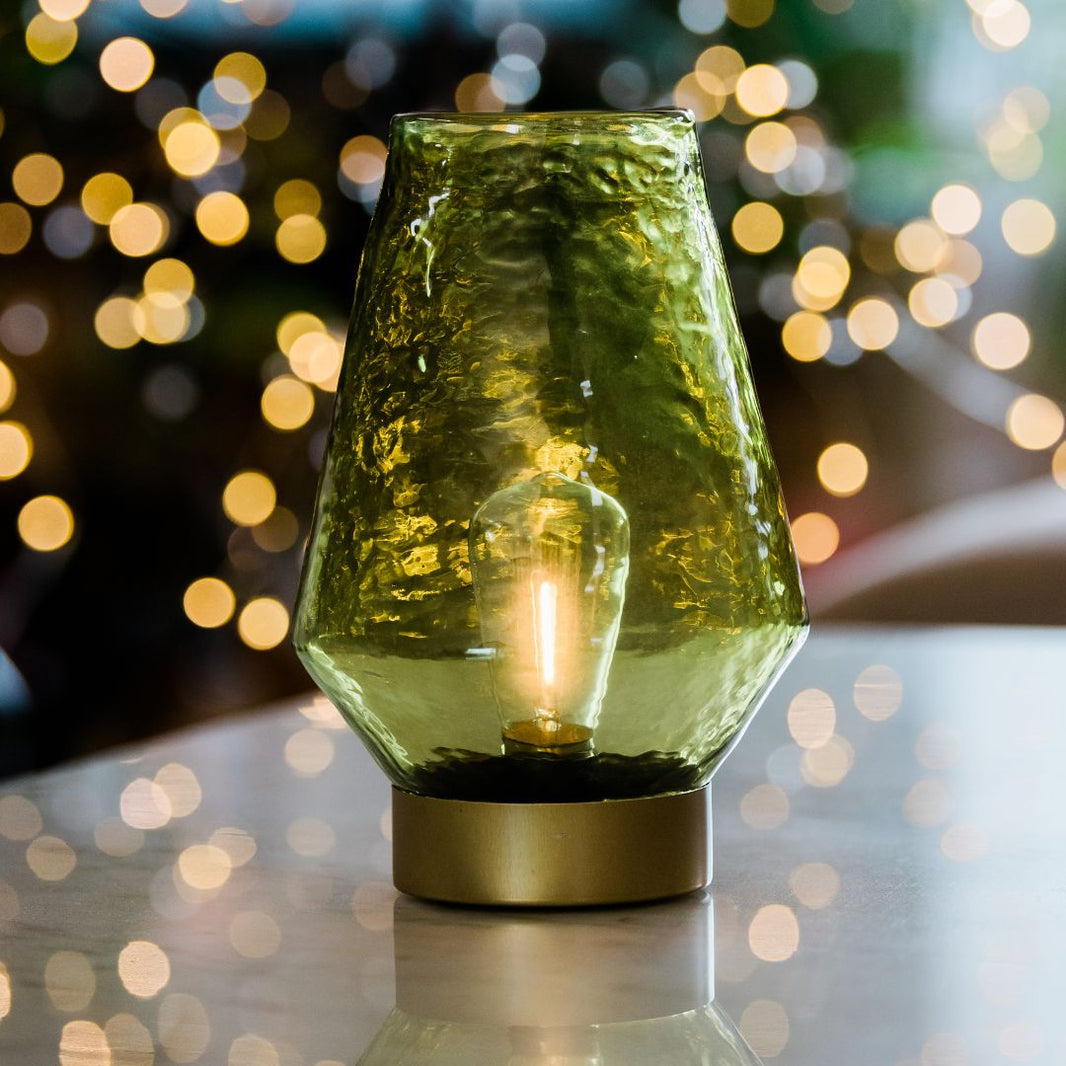 Battery Operated Glass Lamp