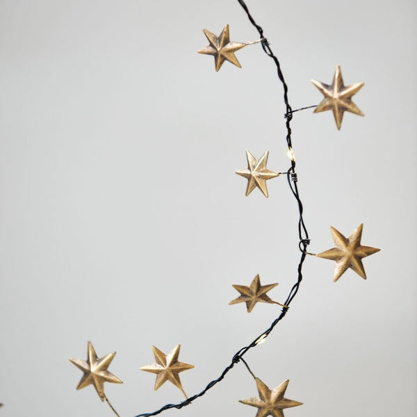 Gold Star Wire Fairy Lights - sparkle.lighting