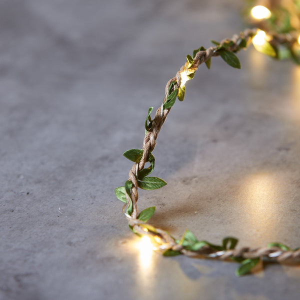 Leaf Twine Fairy Lights - sparkle.lighting